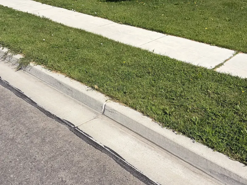 Before: Narrow Lawn Strip